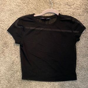 One Clothing - Black Mesh Top
